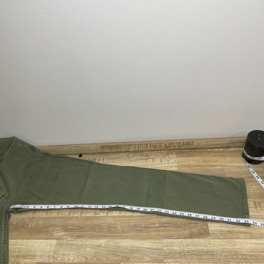 Faherty Brand Mens 34 Olive Green 5-Pocket Straight Leg Twill Pants Stretch 33" - Picture 6 of 8